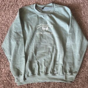 Gildan Crewneck Sweater in Sage Green